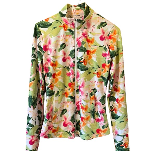 Tommy Bahama Active Aubrey IslandZone floral zip up sports Jacket - Picture 1 of 12